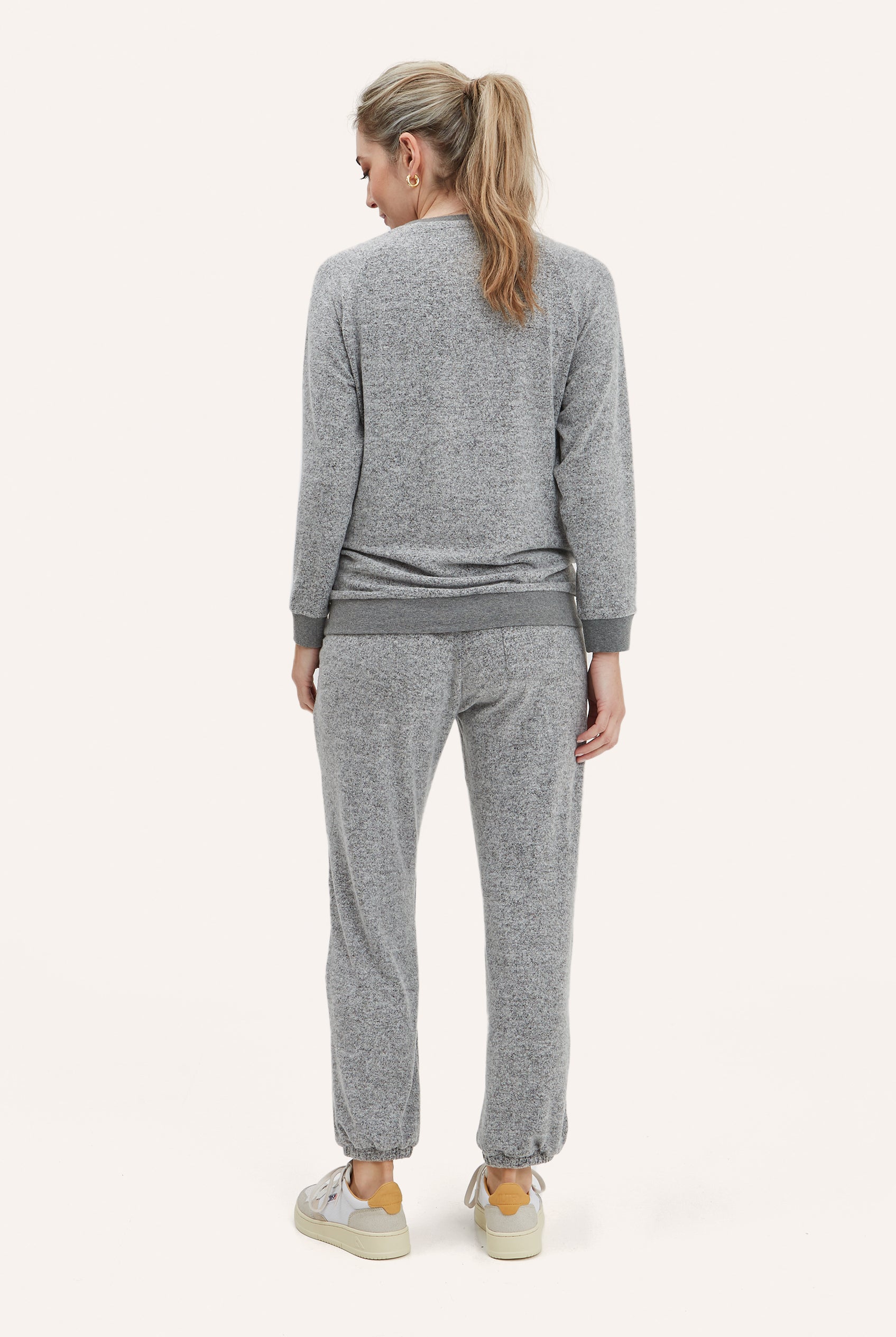 NOM Maternity Wren Lounge Pant in Gray, back view