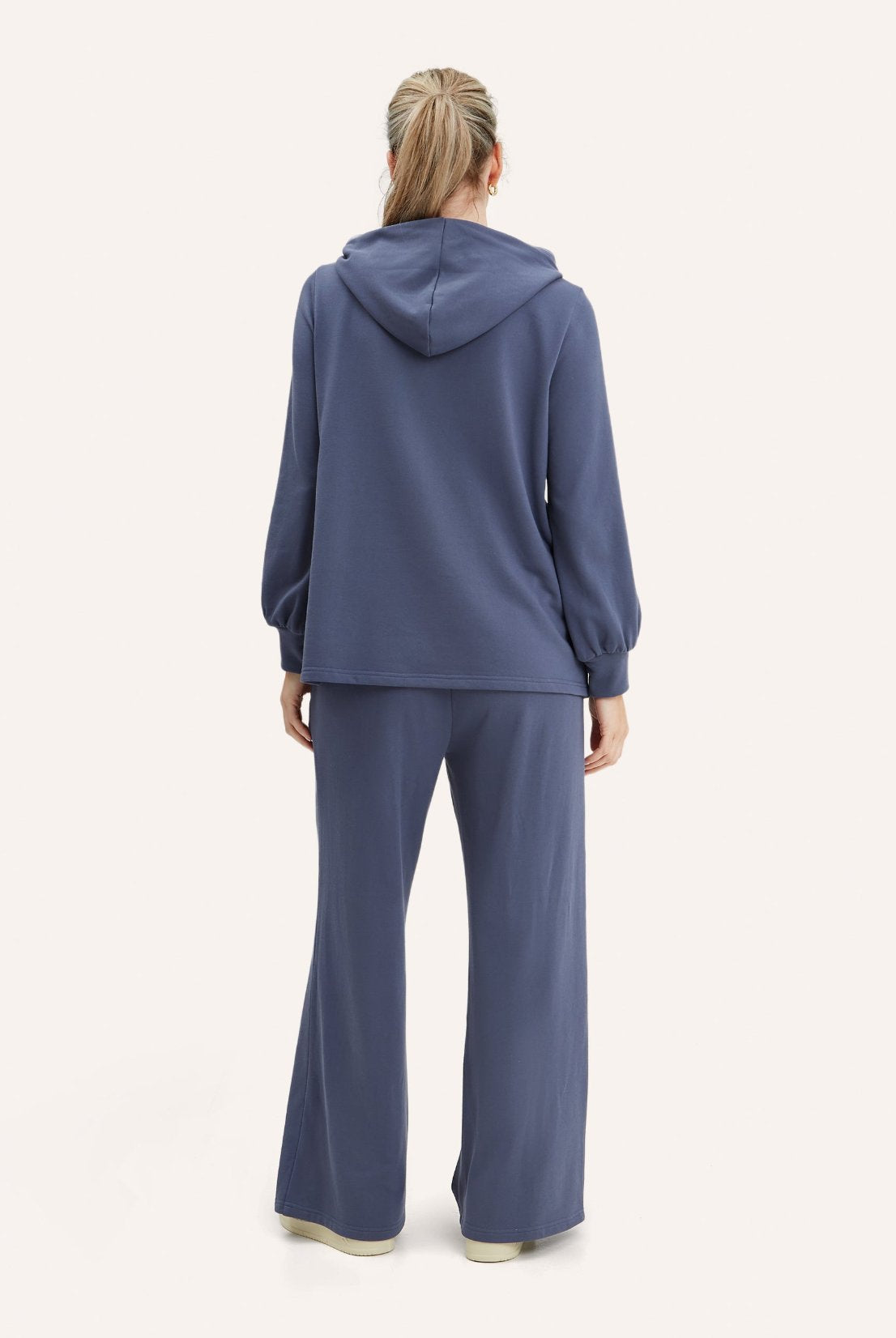 NOM Maternity Walker Lounge Pant in Slate, back view
