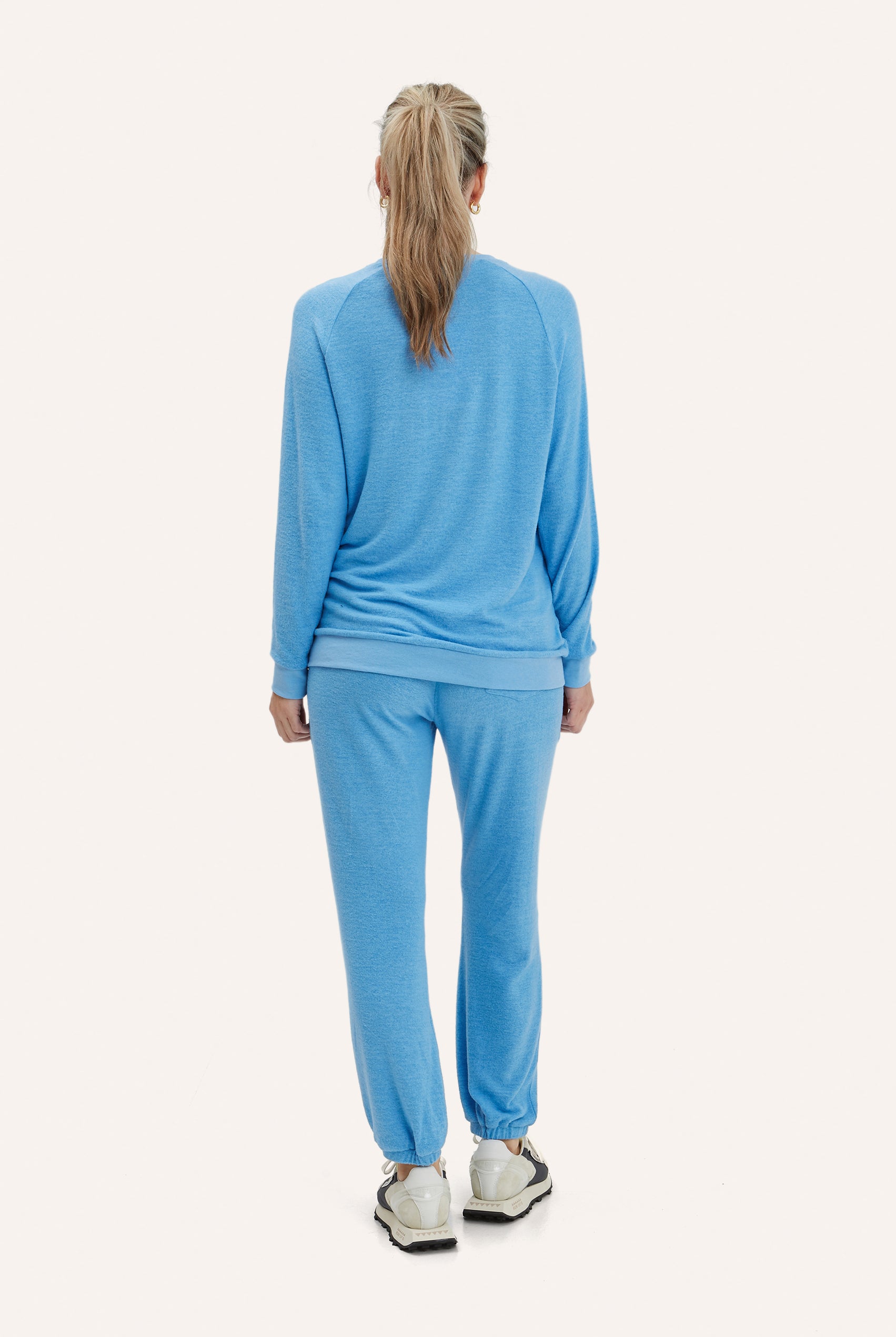 NOM Maternity Wren Lounge Pant in Bluebell, back view