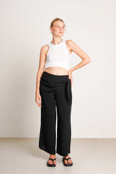 The Easy Wrap Pant: Stylish & Comfortable Maternity Pants for