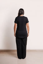 NOM Maternity The Nursing Tee in Black, back view