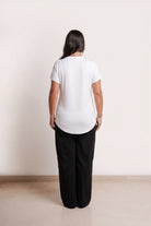 NOM Maternity The Nursing Tee in White, back view