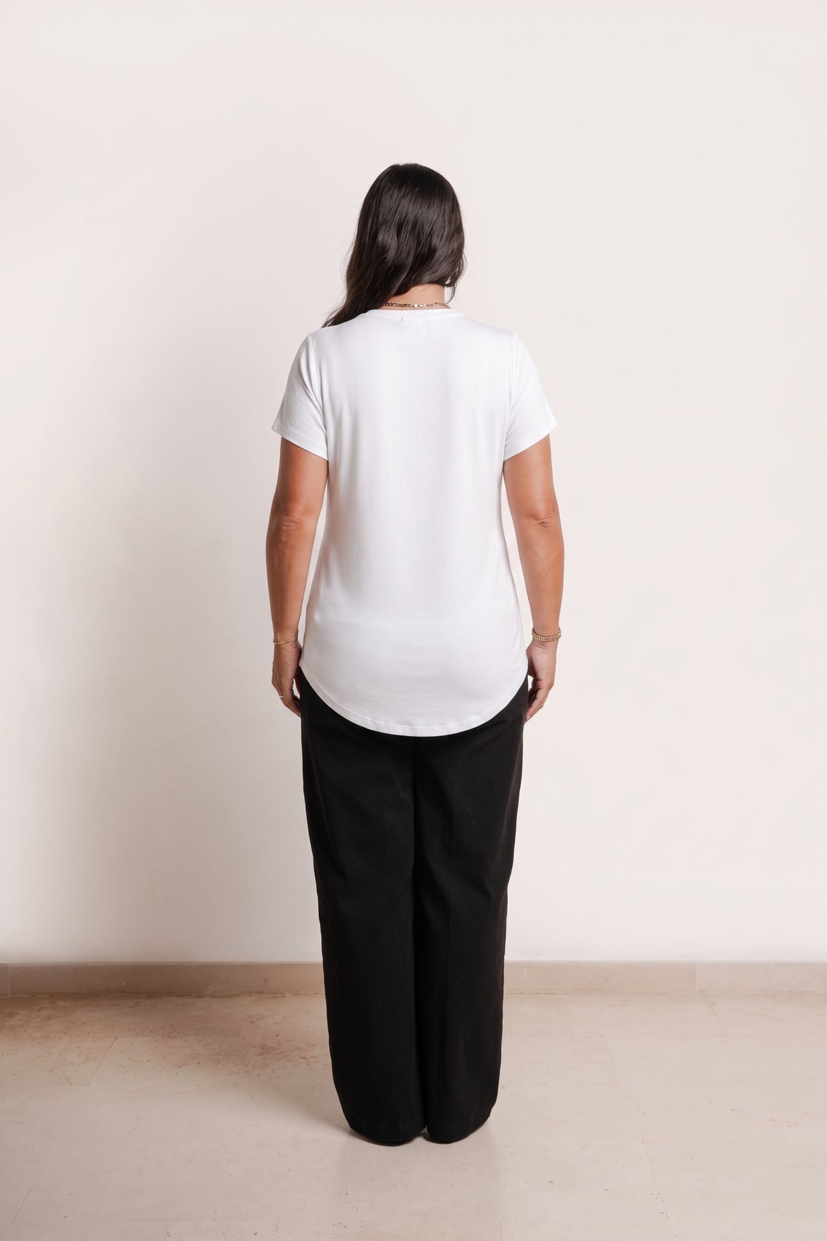 NOM Maternity The Nursing Tee in White, back view
