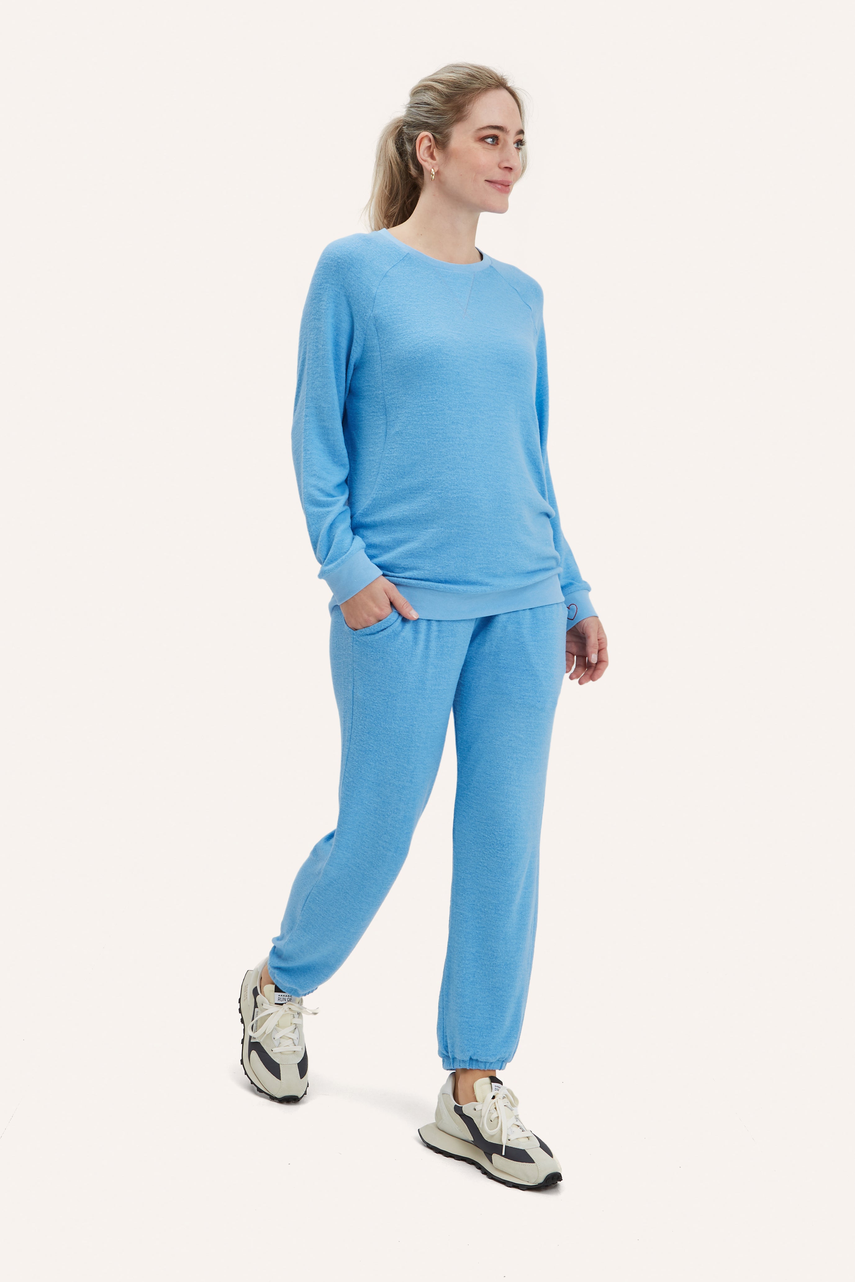 Maternity Mommy and Me Athletic Pants - Blue – mypetiteandme