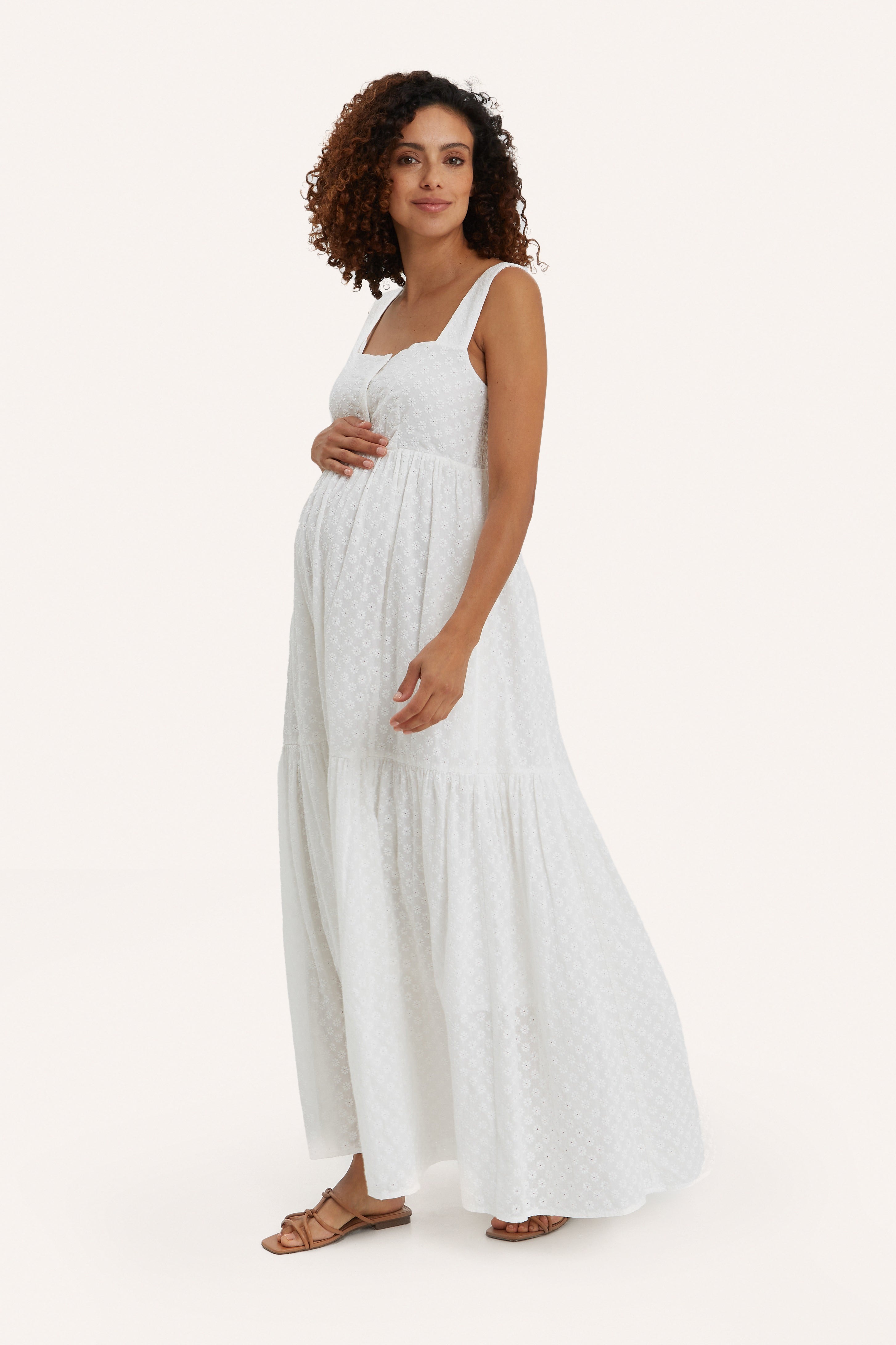 Champagne Ripe Maternity Alexis Satin Dress (Like New - Size Medium) -  Motherhood Closet - Maternity Consignment