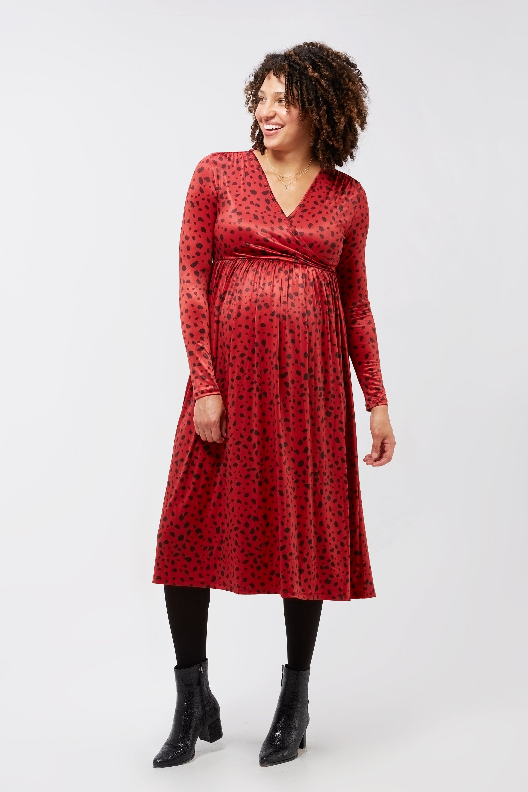 Augusta red dots maternity nursing dress